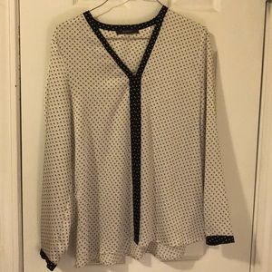 White/Black blouse ESPRIT